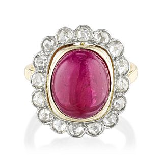 Ruby and Diamond Ring, French