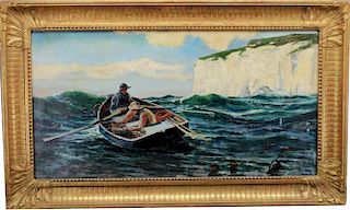 Edwin Ellis (1841 - 1895) Fishermen in a boat