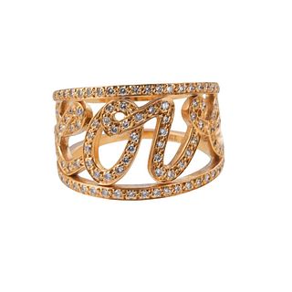 Repossi 18k Gold Diamond Love Ring
