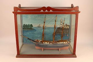 Antique Framed "Baltimore" Diorama