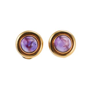 Tiffany & Co Paloma Picasso Amethyst Gold Earrings 