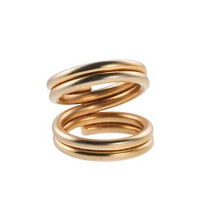18k Gold Split Coil Ring