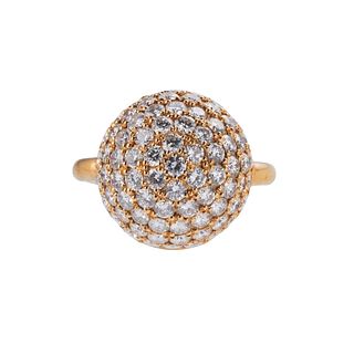 Chopard 18k Yellow Gold 1.96ctw Diamond Ball Ring