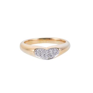 Movado 18k Gold Diamond Heart Ring