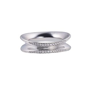 Chopard 18k White Gold Diamond Band Ring