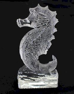 Signed Waterford Crystal Seahorse