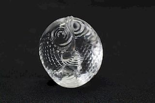 Signed Steuben Crystal Intertwined Koi FIsh