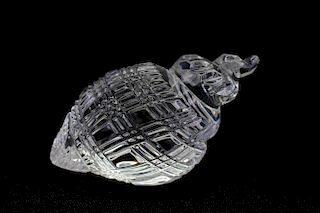 Signed Waterford Crystal Snail Shell Paperweight