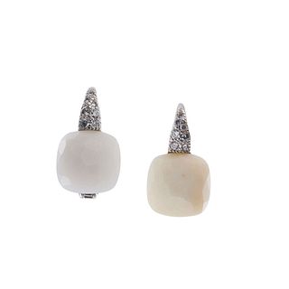 Pomellato Capri 18k Gold Diamond Gemstone Earrings