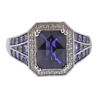 Le Vian LeVian Gold Diamond 4.82ct Blue Zircon Topaz Iolite Ring