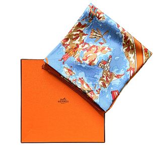 Hermes Map of the World Limited Edition Silk Scarf