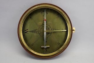 Engraved Brass Compass Rose
