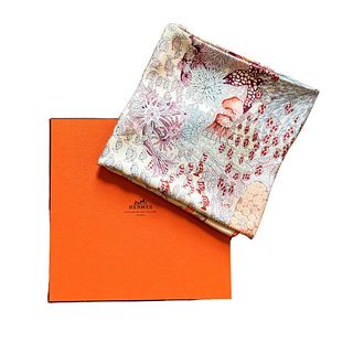 Hermes Recontre Oceane Foulard Carre by Annie Faivre Limited Edition Silk Scarf 