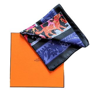 Hermes Early America by Francoise de la Perriere Limited Edition Silk Scarf 