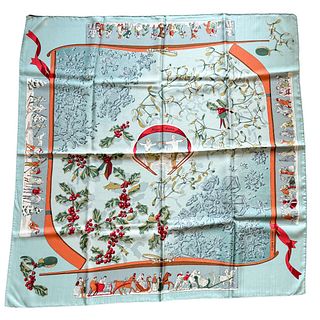 Hermes Neige d'Antan by Cathy Latham Limited Edition Silk Scarf