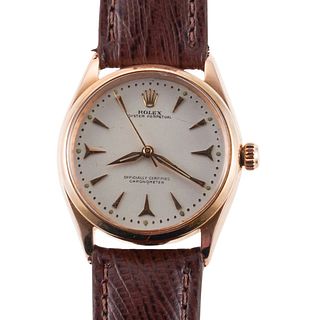 Rolex Oyster Perpetual Rose Gold Watch 6564