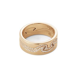 Georg Jensen Fusion Gold Diamond Puzzle Ring Set #1371