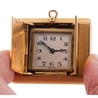 Art Deco 18k Gold Travel Clock