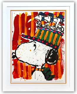 Tom Everhart- Hand Pulled Original Lithograph "Why I Don't Wear Hats"