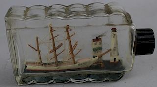 Antique Ship Diorama in a Bottle