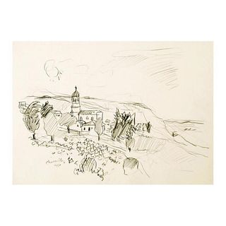 Wayne Ensrud "Chiroubles in Beajuolais, France" Pencil Original Artwork; Hand Signed; COA