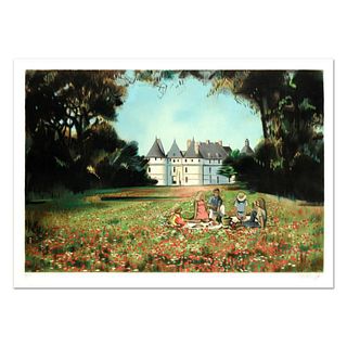 Robert Vernet Bonfort, "The Picnic" Limited Edition Lithograph, Numbered and Hand Signed.
