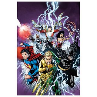 DC Comics, "Justice League #15" Numbered Limited Edition Giclee on Canvas by Ivan Reis with COA.