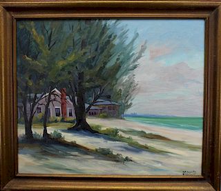 Douglas Stewart (1873 - 1926) Florida Beach Scene