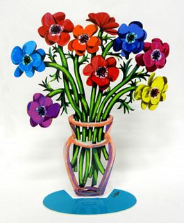 David Gershtein- Free Standing Sculpture "Poppies Vase"