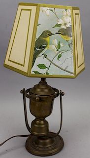 Antique Brass Gimballed Lamp