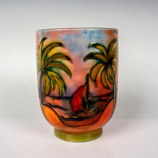 Walter Moorcroft Pottery Flambe Caribbean Vase