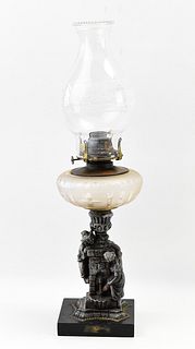 VICTORIAN FIGURAL OIL LAMP