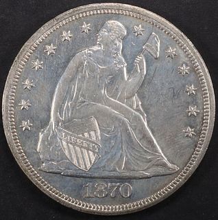 1870 SEATED LIBERTY DOLLAR BU