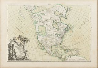 JEAN DENIS JANVIER (FRENCH, FL, 1746-1779) MAP OF NORTH AMERICA