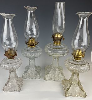 Four Princess Feather Stand Lamps