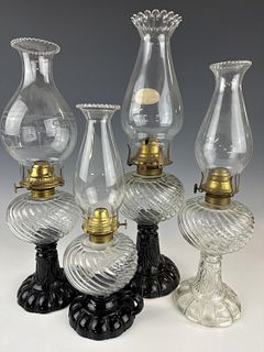 Four Sheldon Swirl Lamps
