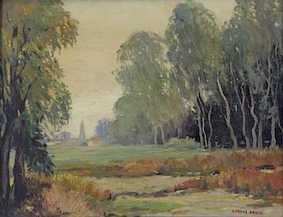 FRANZ BRASZ, Arnold. Oil on Canvas Landscape.