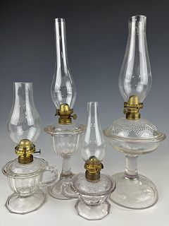 Four Pressed Boss Lamps