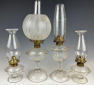 Four Pressed Boss Lamps