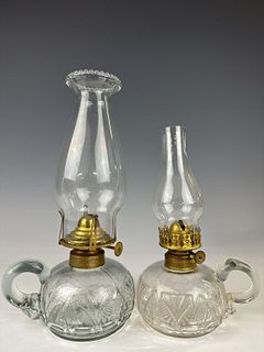 Two Palm and Pyramid Finger Lamps