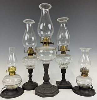 Five Kerosene Lamps