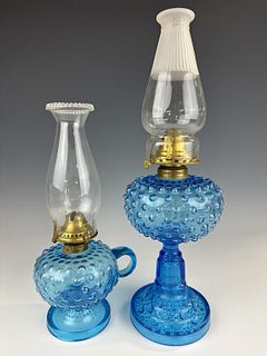 Two Hobnail Lamps