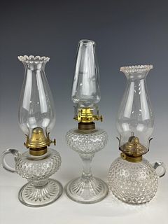 Three Hobnail Lamps