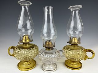 Three Rib and Hobnail Lamps