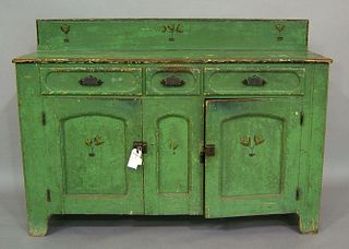 Painted jelly cupboard, 19th c., 43 1/4" h., 61" w