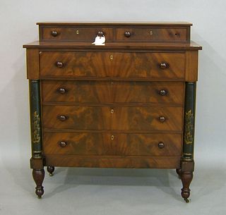 New England mahogany chest of drawers, ca. 1840, 5