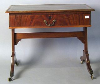 Regency mahogany work table, early 19th c., 29 1/4