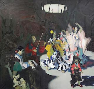 TABAKA, Maija Nora. Oil on Canvas. "The Gypsies in