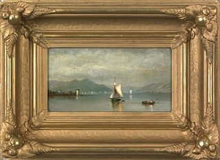 Hudson River School(19th c.), pair of oil on canva
