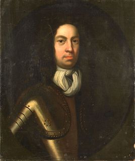 Continental(18th c.), oil on canvas portrait of ae